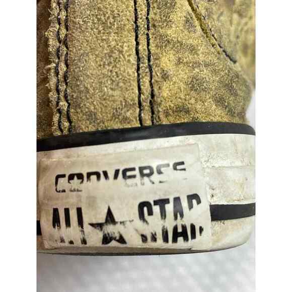 Converse Tan Leopard Print Suede High Top Sneakers Youth Size 11 - Picture 9 of 10